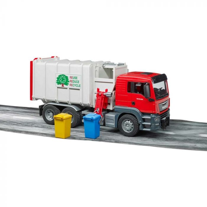 Bruder Camion Rifiuti carico laterale.