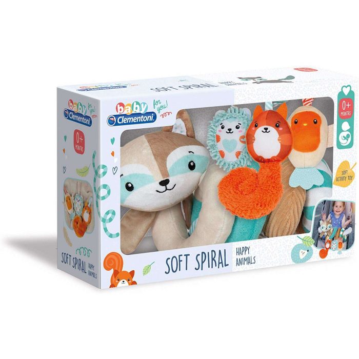 17320 Baby Clementoni - Spirale Soft Happy Animals