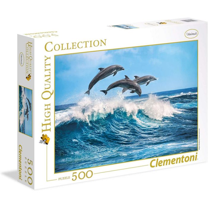 35055 Clementoni - Puzzle 500 HQC Delfini.