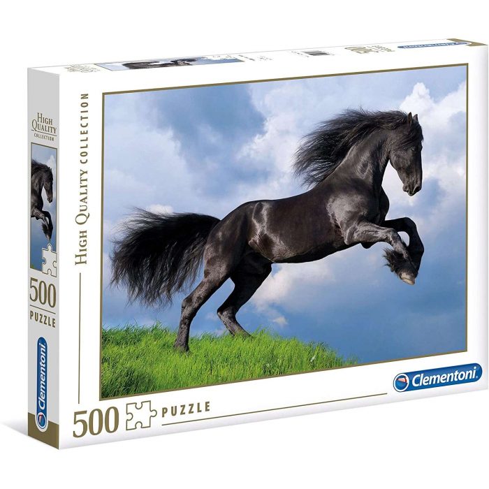 35071 Clementoni Puzzle 500  Fresian Black Horse