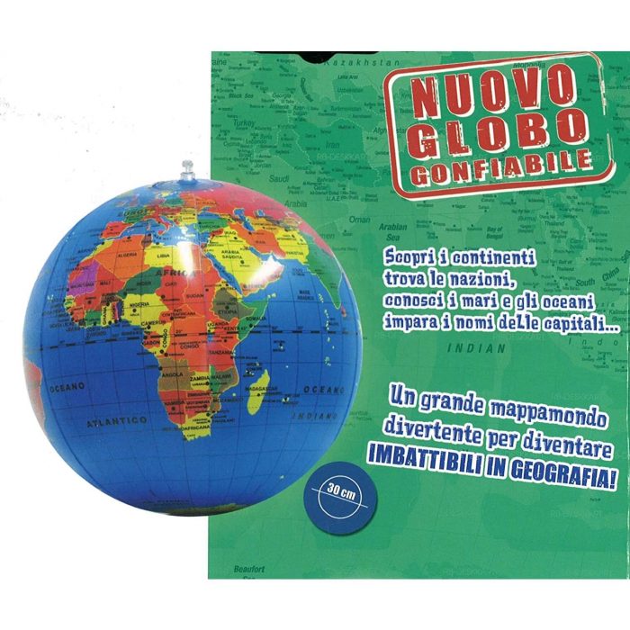 Mappamondo Geografico Gonfiabile 30 Cm