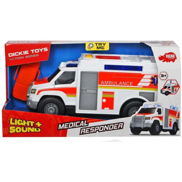 Dickie - Ambulanza con luci e suoni e accessori.
