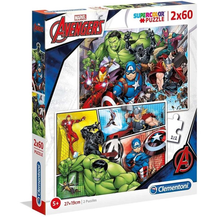 Puzzle 2x60 pz. Marvel Avengers SuperColor.