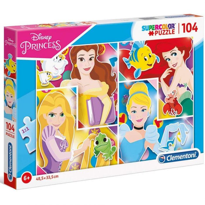 Puzzle 104 pz. Principesse Disney SuperColor.