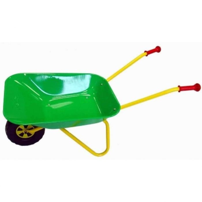 Carriola Metallo Telaio Gialo Vasca Verde