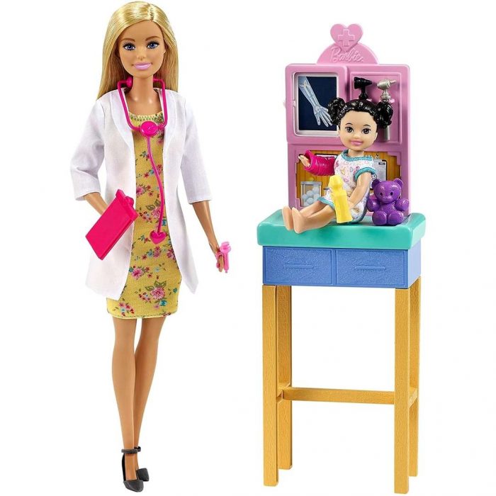 Barbie Carriere Playset Pediatra con Bambola Biond