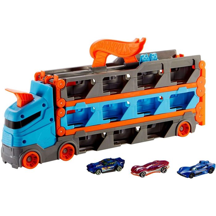 Hot Wheels - Camion 2in1 Trasportatore e Pista