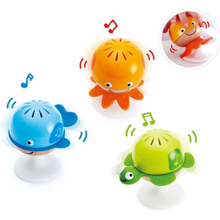 Hape Set Sonagli con ventosa sempre in Piedi.