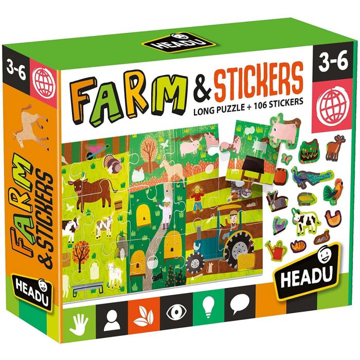 MU24926 Headu - Long Puzzle Farm e Stickers.