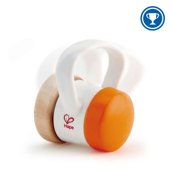 Hape - Rullo a Sonaglio in legno, Abs e acciaio.