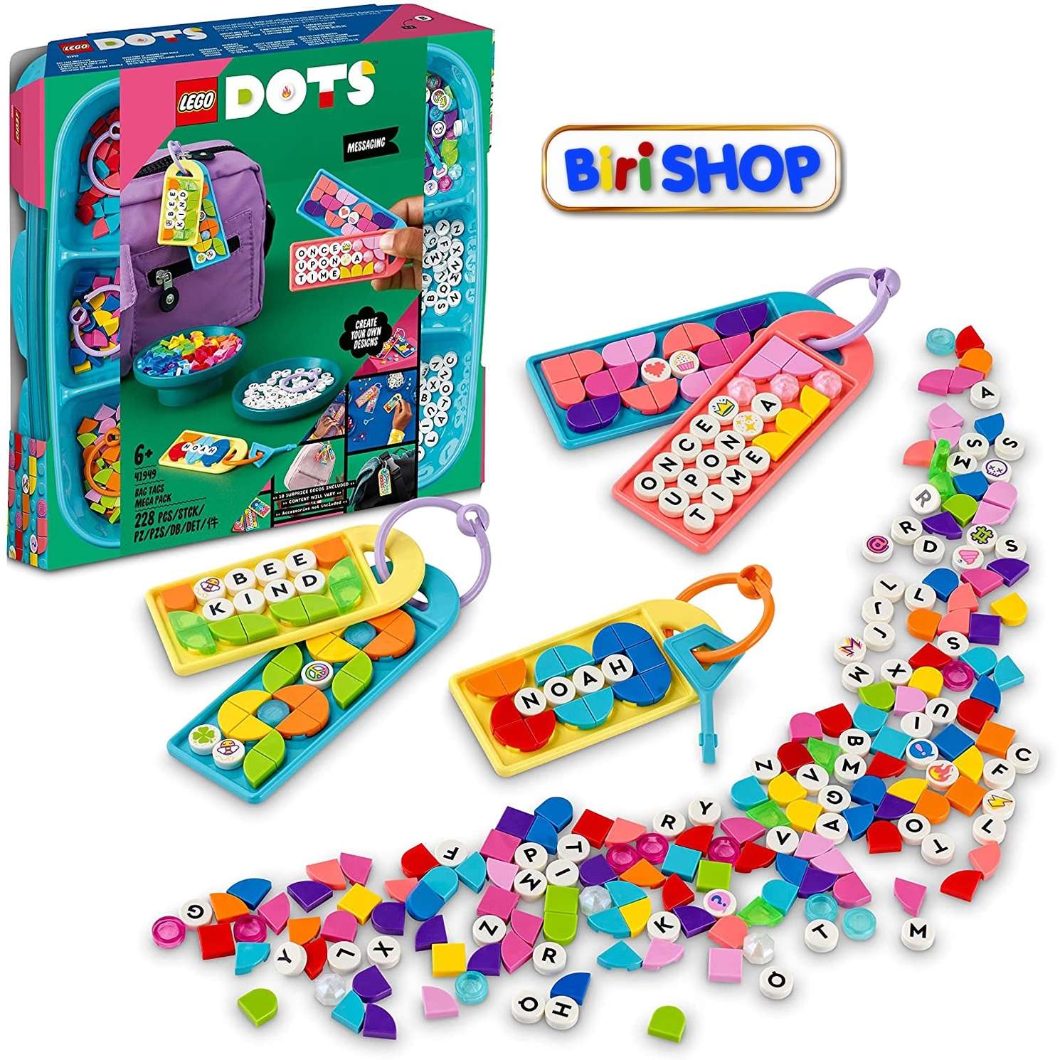 41949 lEGO Dots - Multipack Bag Tag Messaggi. - Mago Biribago Giocattoli