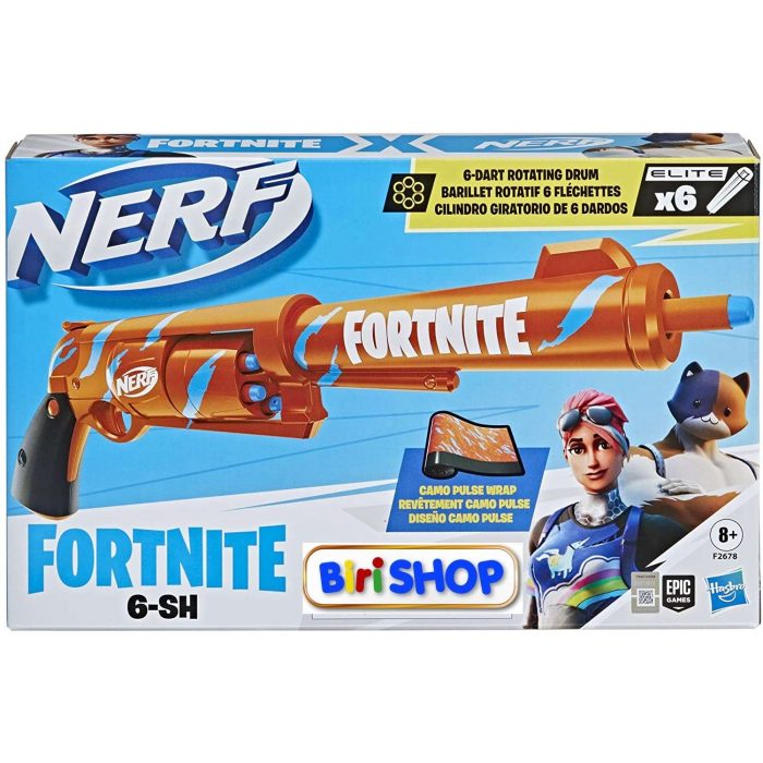 Hasbro - Pistola Blaster Nerf Fortnite 6-Sh.