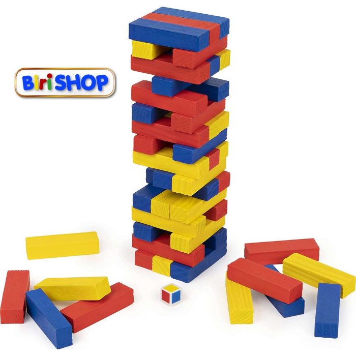 Editrice Giochi - Torre equilibrio legno colorata