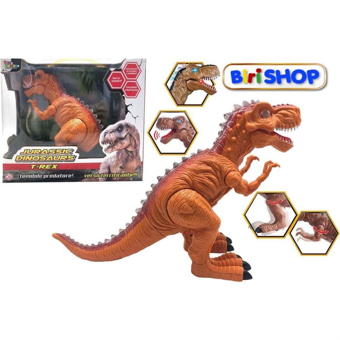 Mega dinosauro T-Rex con movimenti, suoni e luci.
