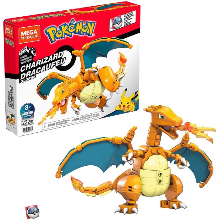 Mega Construx -Pokémon Charizard con 222 Mattoncin
