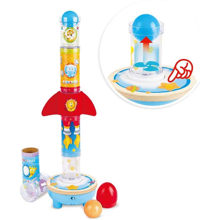 Hape - Razzo Magico Balzo in legno e plastica.