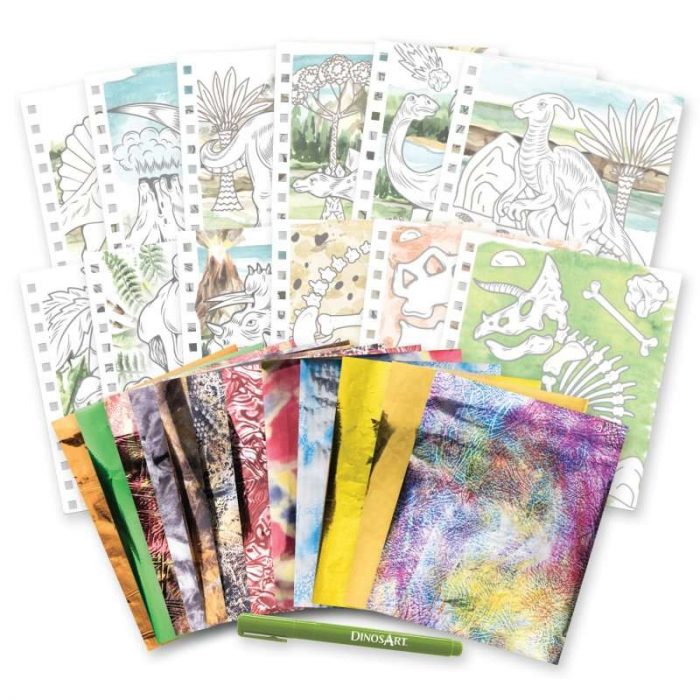 Hape Dinosart - Quadri con Carta Metalizzata.