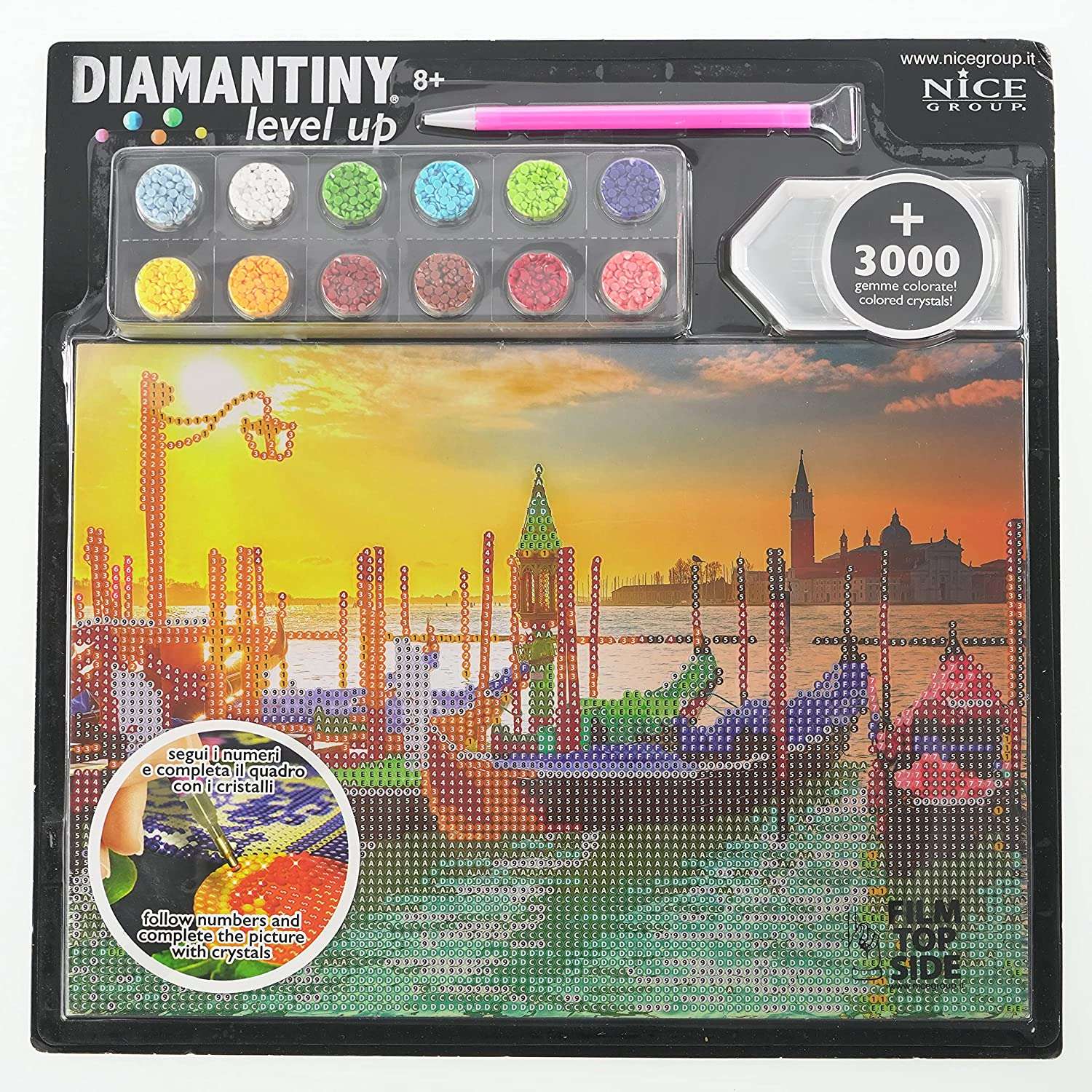 Diamantini - Kit crea il mosaico Venezia. - Mago Biribago Giocattoli