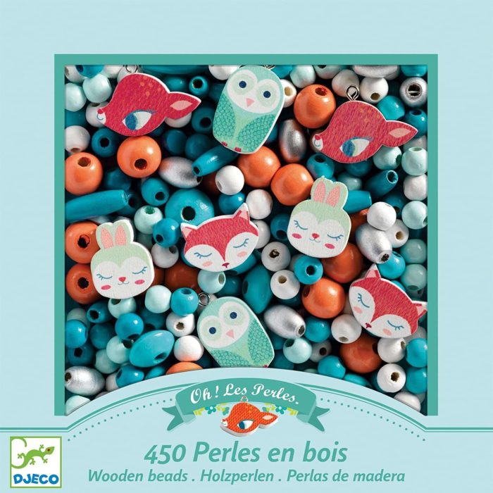 Djeco Set di Perline in legno: Animaletti.