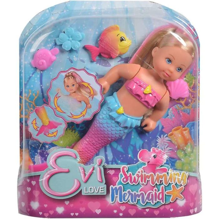 Simba Bambola Evi Love Swimming Mermaid, Sirena.