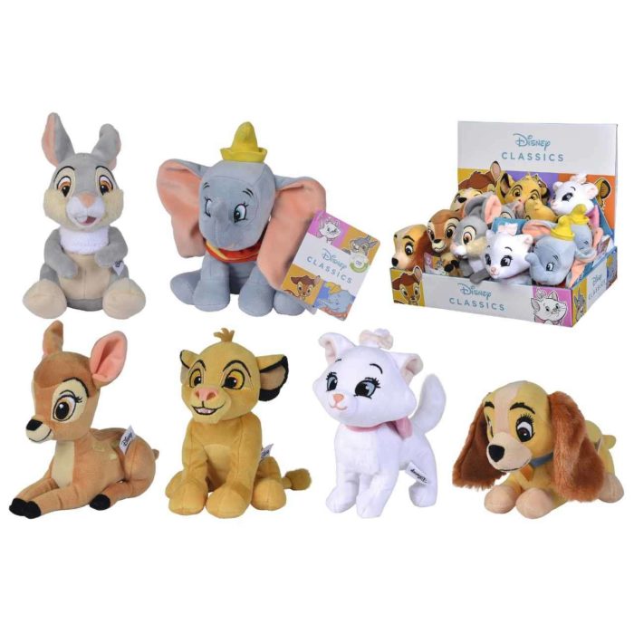 Simba Peluche Bambi,Tippete,Dumbo,Minou,Simba,Lill