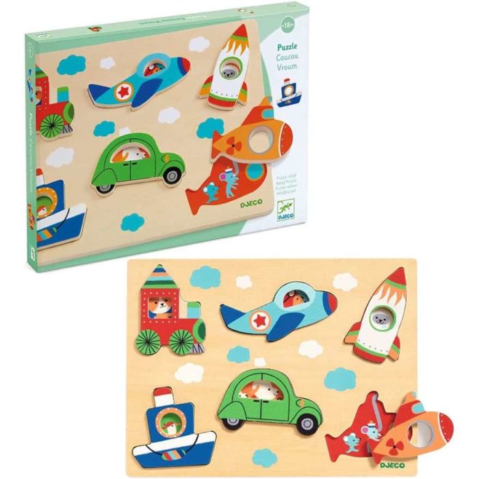 Dj01063 Djeco puzzle a incastro Coucou-Vroum.