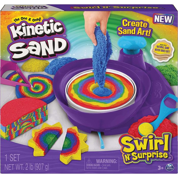 Kinetic sand swirl e surprise
