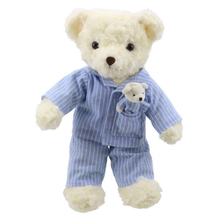 Orso Wilderry in morbido Peluche con abito azzurro