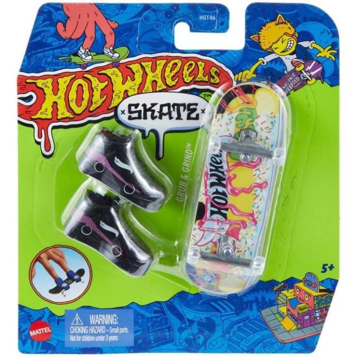 Hot Wheels Skateboard singolo e scarpine