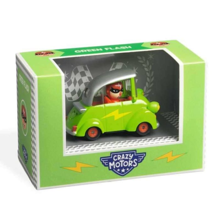 Dj05471 Macchinina Djeco Crazy Motors GREEN FLASH.