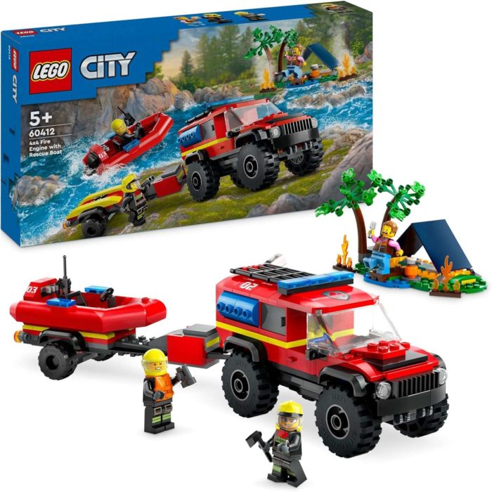 60412 Lego City Fuoristrada Antincendio e Gommone