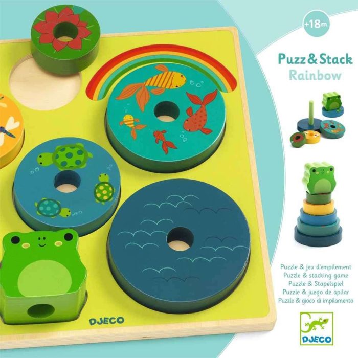 Djeco Puzz e Stack Puzzle ad incasto Impilabile.