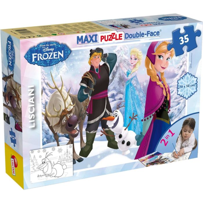 Puzzle Frozen maxifloor 35 pezzi 2 in 1