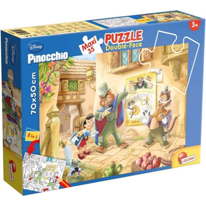 DisneyPuzzle Pinocchio 35 pezzi double face - immagine 2