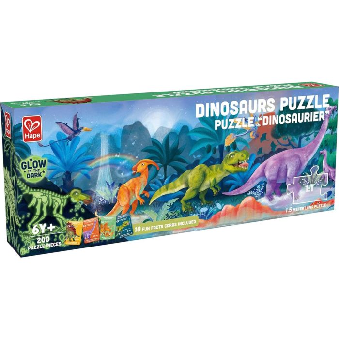 Hape - Puzzle dinosauri forforescente da 200 pezzi - immagine 2