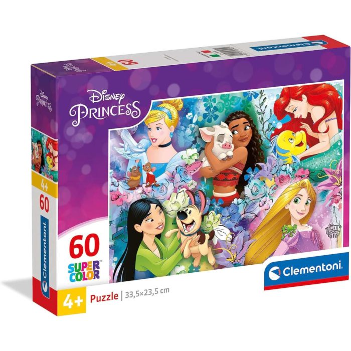 Clementoni Supercolor Puzzle 60 pz Disney Princess - immagine 2