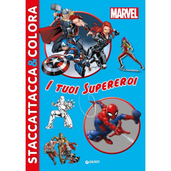 Staccattacca e colora Marvel I tuoi supereroi