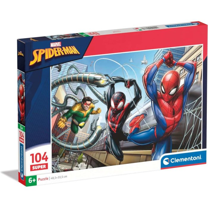 Clementoni Puzzle Supercolor  Spiderman 104 pezzi