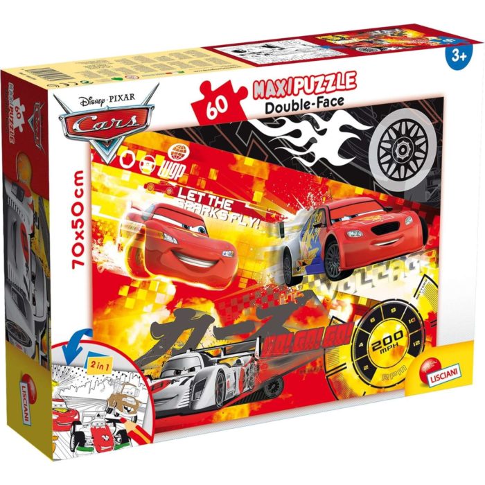 Puzzle Doublr face Maxi Floor Cars 60 pezzi