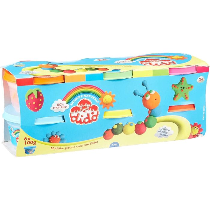 Plastichina Dido Set da 6 barattoli da 100 gr.