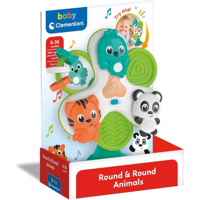 Clementoni Round & Round Animals con ventosa