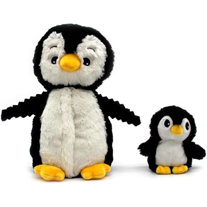 Les Ptipotos Peluche Pinguino Mamma e Figlio.