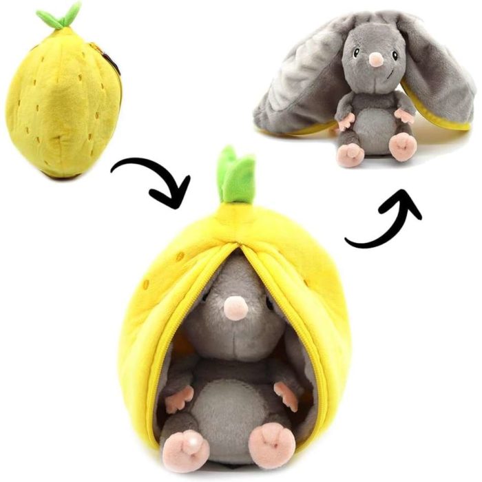 Flipetz Peluche morbido per neonati Topino/Limone
