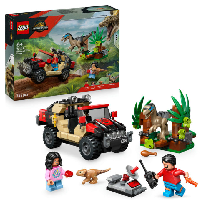 76972 Lego Jurassic - Fuga dal Raptor sul fuoristr