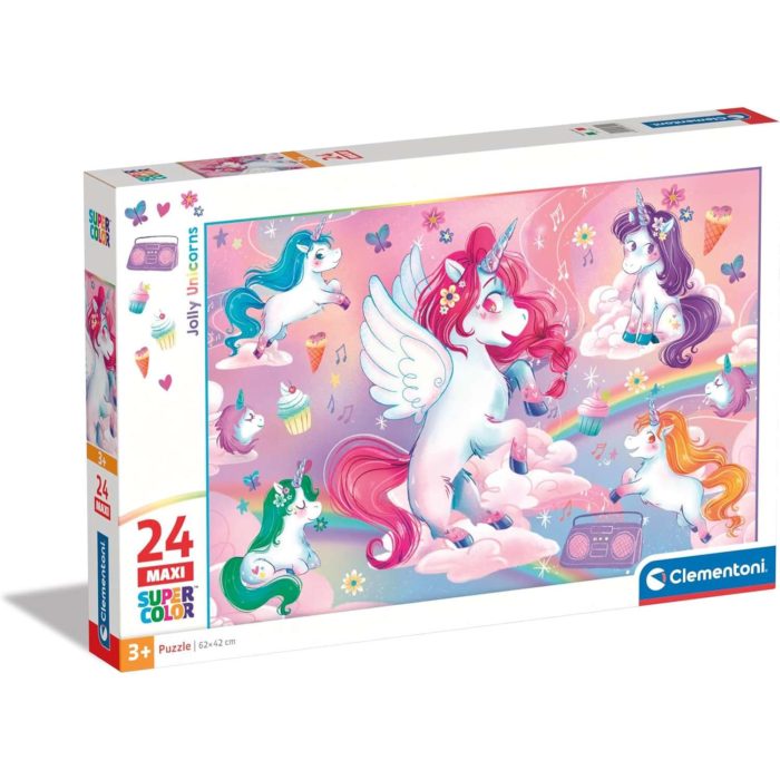 Clementoni Puzzle Jolly Unicorns 24 pezzi - immagine 2