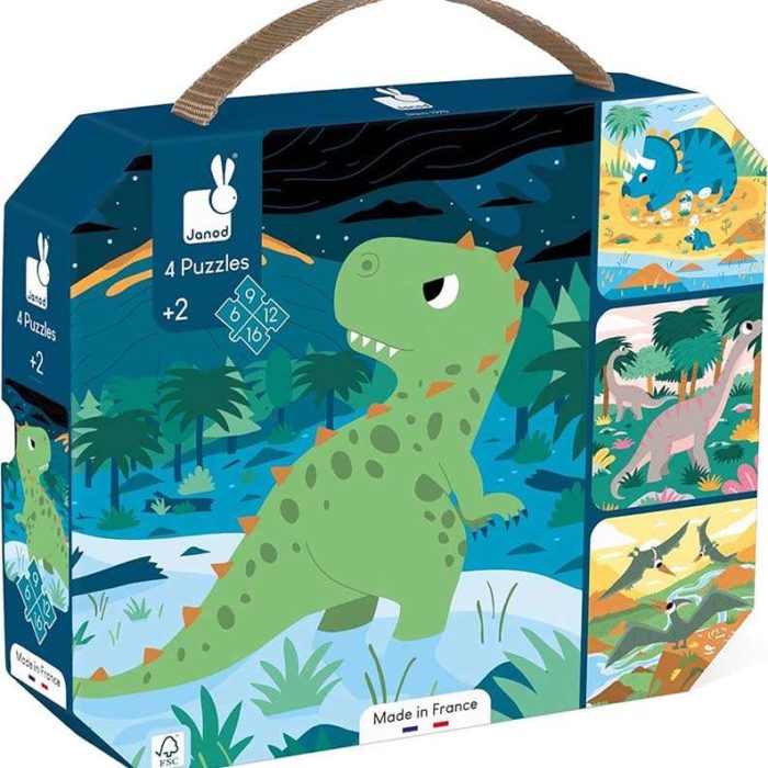 Janod 4 Puzzle Dinosauri