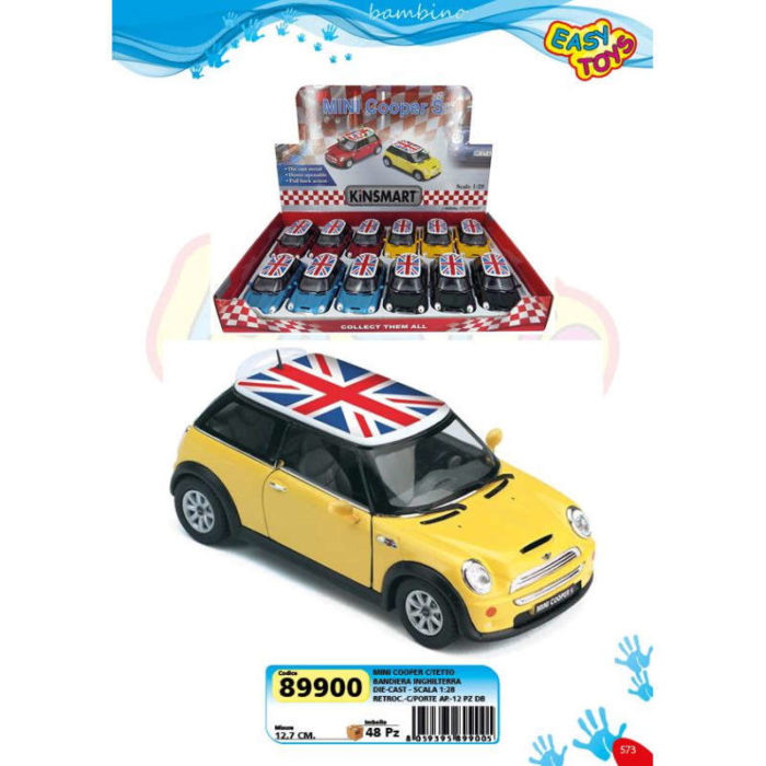 TModellino MIni Cooper S Car Roof With UK Flag.