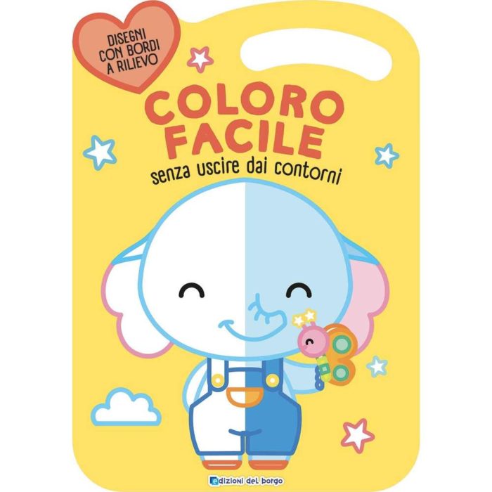 Elefante Coloro facile Senza uscire dai contorni