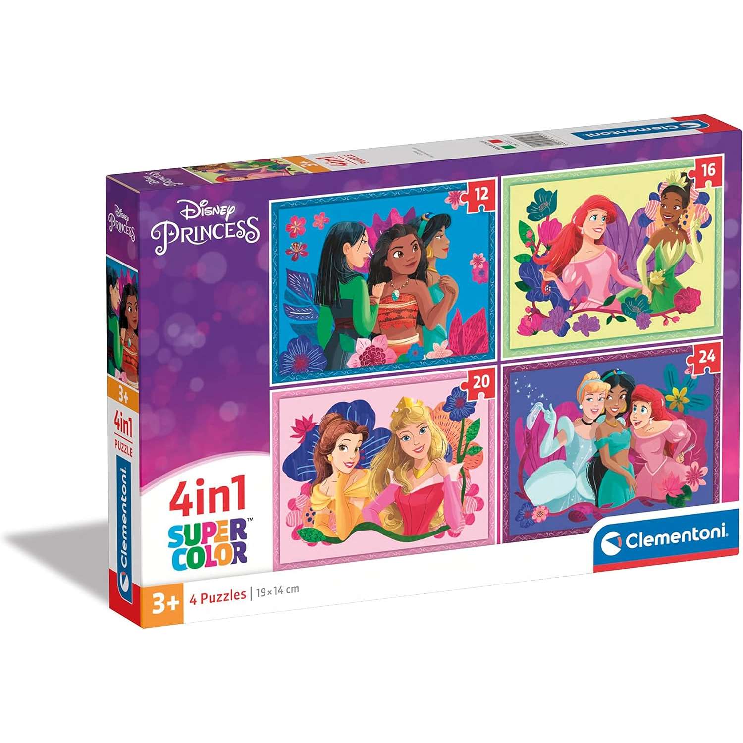 Puzzle Disney Princess - 4 Puzzle da 19 x 14 cm. - immagine 2