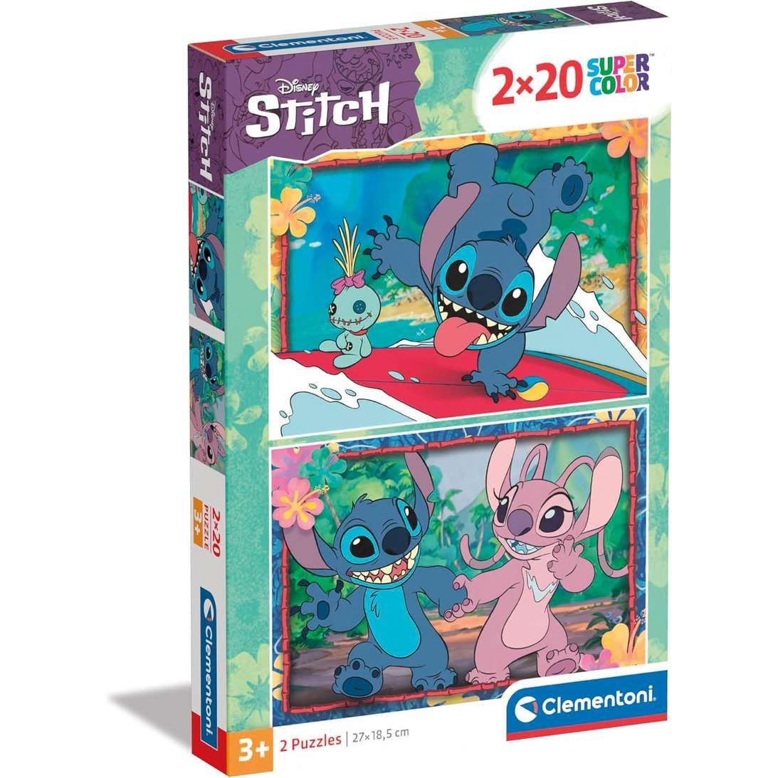 Puzzle Supercolor - Disney Stitch - 2x20 Cm. - immagine 2